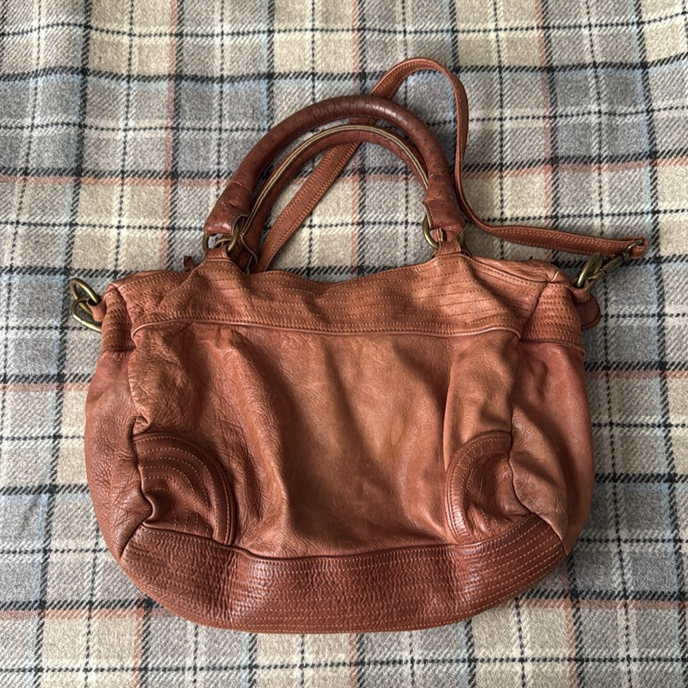 Moni Moni genuine Italian leather large brown handbag - Picture 3 of 8